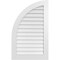 Ekena Millwork Quarter Round Top Left Surface Mount PVC Gable Vent w/ 3-1/2"W x 1"P Standard Frame, 26"W x 42"H GVPQL26X4201SN - alternate 1